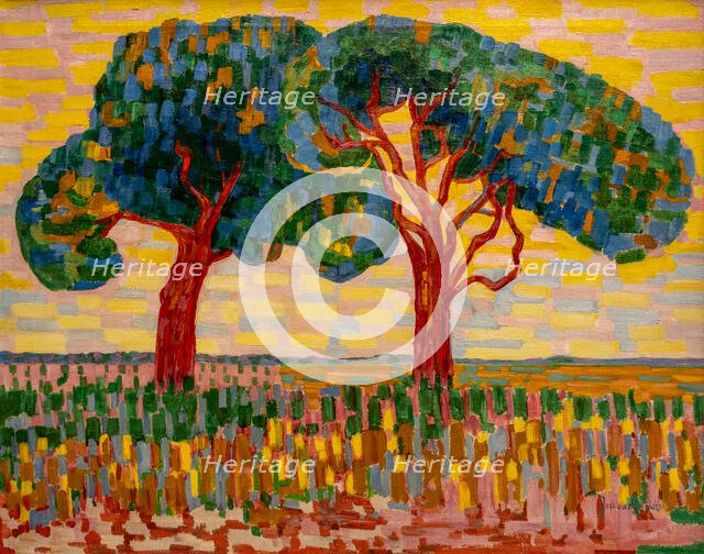 Two Trees, 1910. Creator: Heemskerck, Jacoba van (1876-1923).