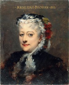 Portrait of Madeleine Brohant (1833-1900), member of the Comédie-Française, c1885. Creator: Louise Abbema.