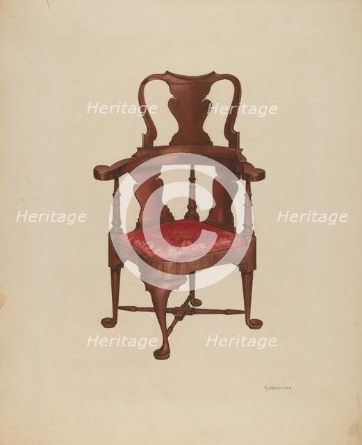 Roundabout Chair, 1937. Creator: Arsen Maralian.