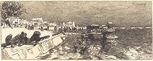 Pier at Bercy (Embarcadere a Bercy), 1890. Creator: Auguste Lepere.
