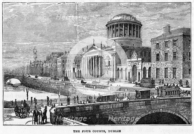 The Four Courts, Dublin, 19th century. Artist: Unknown