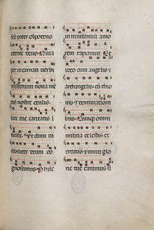 Missale: Fol. 177: Music for various ordinary prayers, 1469. Creator: Bartolommeo Caporali (Italian, c. 1420-1503).