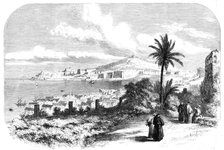 The Town and Castle of Gaeta - from a drawing by S. Read, 1860. Creator: Unknown.