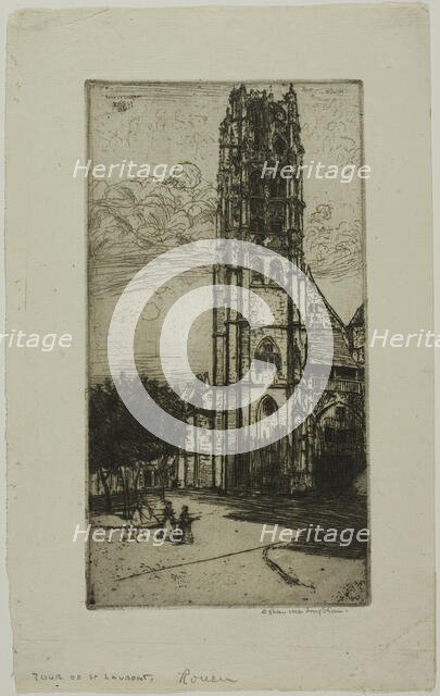 Tour St. Laurent, Rouen, 1899. Creator: Donald Shaw MacLaughlan.