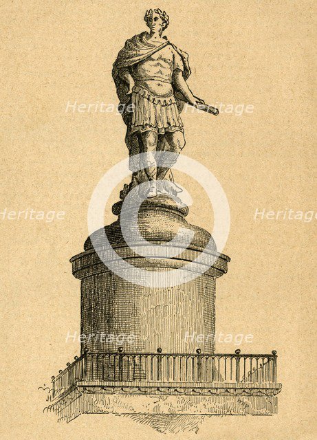 'Wren's Original Design for the Summit of the Monument', (1897). Creator: Unknown.