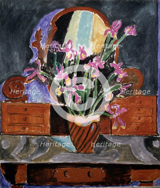 'Vase with Irises', 1912.  Creator: Henri Matisse.