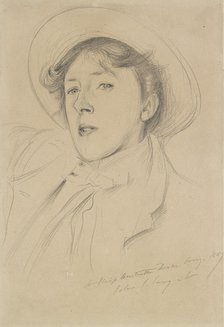 Portrait of Vernon Lee, 1889. Artist: John Singer Sargent.