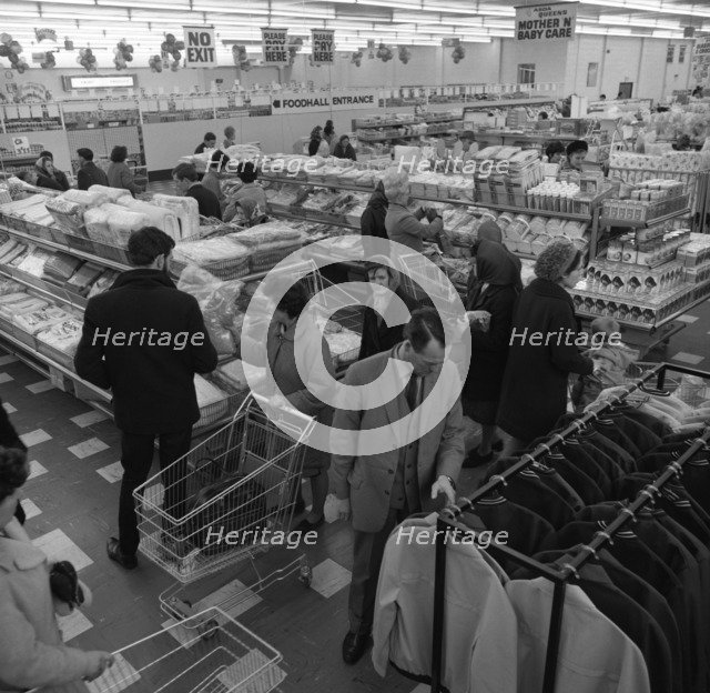 The ASDA supermarket in Rotherham, South Yorkshire, 1969. Artist: Michael Walters