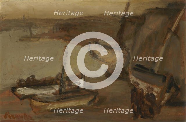 Fishing Harbour in Brittany, 1951. Creator: Constant Permeke.