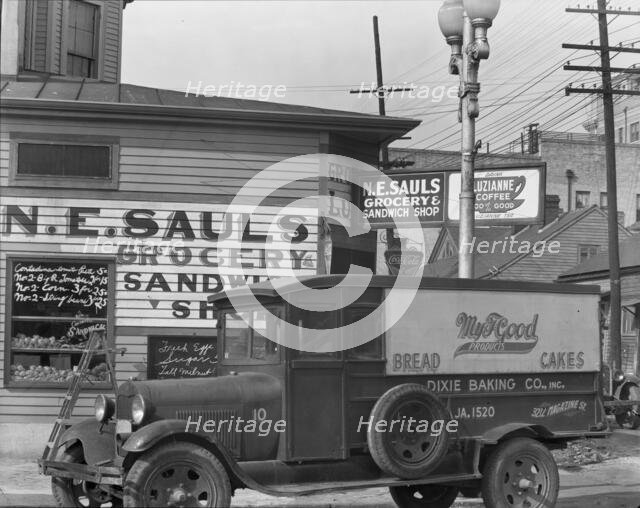 New Orleans street corner, Louisiana, 1936. Creator: Walker Evans.