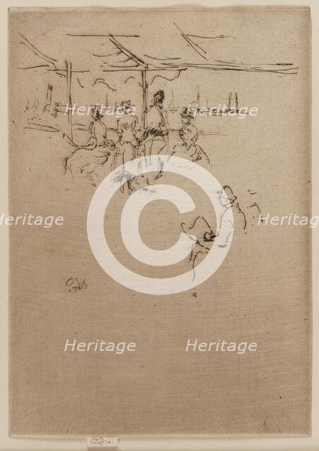 The Landing Stage, Cows, 1887. Creator: James Abbott McNeill Whistler.