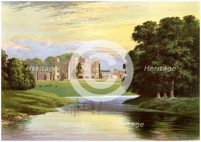 Sundorne Castle, near Shrewsbury, Shropshire, home of the Corbet-Pigott family, c1880. Artist: Unknown