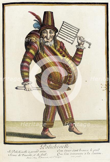 Recueil des modes de la cour de France, 'Polichinelle', between c1678 and c1693. Creator: Nicolas Bonnart.