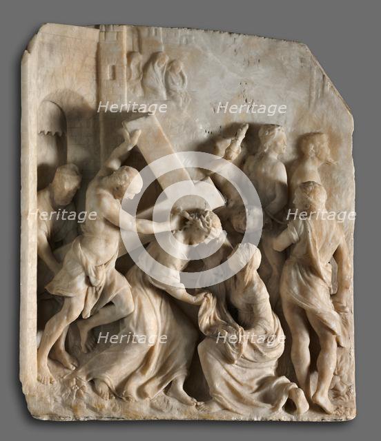 Christ Carrying the Cross with Saints Simon and Veronica, c. 1545. Creator: Jacques Dubroeucq (Netherlandish, 1500/10-1584), workshop of.