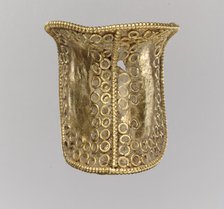 Gold Ornament from a Sword Grip, Langobardic, ca. 600. Creator: Unknown.
