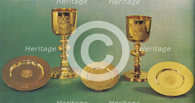 'Chalices and patens', 1953. Artist: Unknown.
