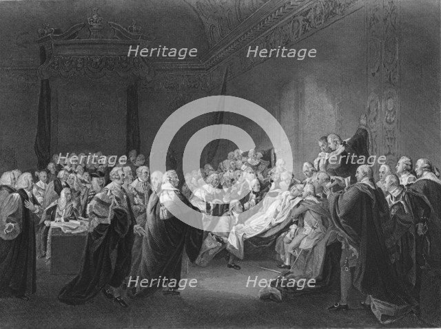 'Death of Chatham', 1859. Artist: Francis Nicholson.