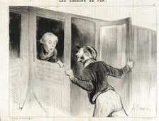 Le Danger de s'Assoupir en Voyage, 1843. Creator: Honore Daumier.
