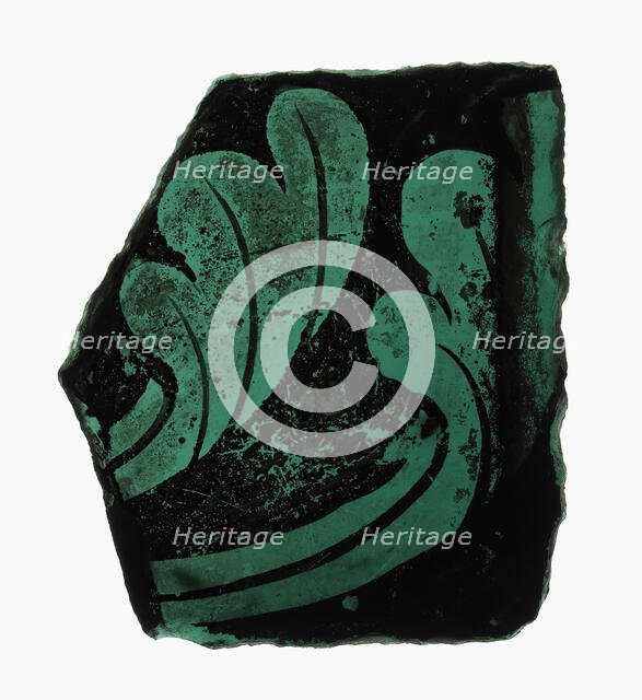 Glass Fragment, European, 14th century. Creator: Unknown.