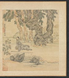 Paintings after Ancient Masters: Portrait of Zhongqing in a Landscape, 1598-1652. Creator: Chen Hongshou (Chinese, 1598/99-1652).