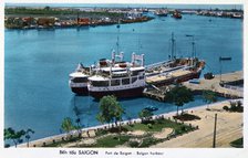 Saigon harbour, French Indochina (Vietnam), 20th century. Artist: Unknown