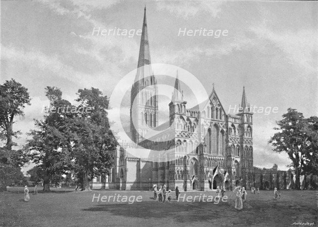 'Salisbury Cathedral: West Front', c1896. Artist: GW Wilson and Company.