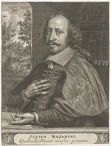 Portrait of Cardinal Mazarin, 1660s-1670s. Artist: Hagen, Christiaan (active 1660-1690)