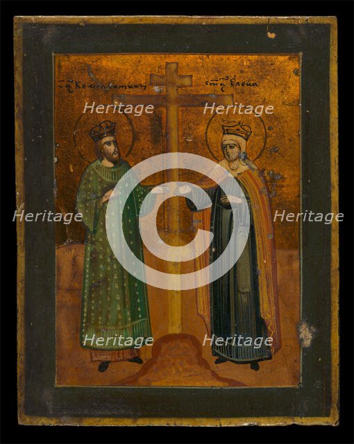 Saint Constantine and Saint Helena with the True Cross, (1850?). Creator: Unknown.