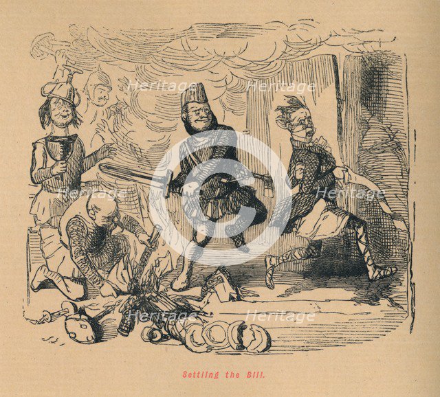'Settling the Bill', c1860, (c1860). Artist: John Leech.