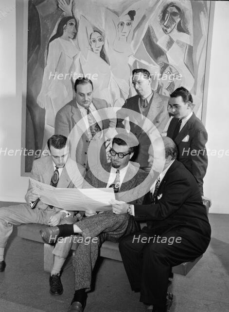 Portrait of Ralph Burns, Edwin A. Finckel, George Handy, Neal Hefti...Museum of Modern Art, NY, 1947 Creator: William Paul Gottlieb.