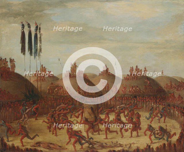 The Last Race, Mandan O-kee-pa Ceremony, 1832. Creator: George Catlin.