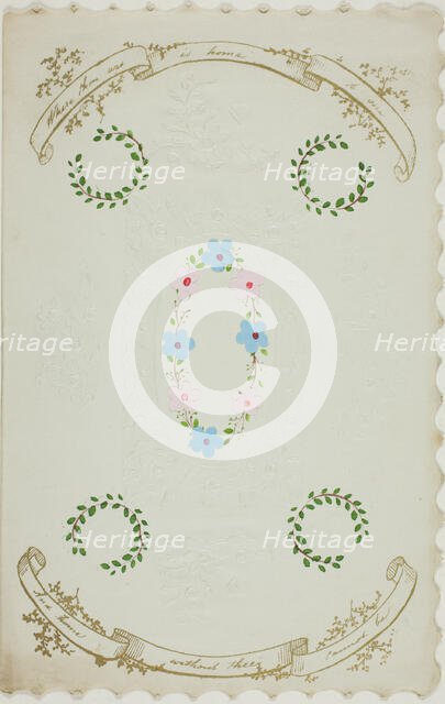 Where Thou Art is Home to Me (valentine), c. 1850. Creator: Unknown.