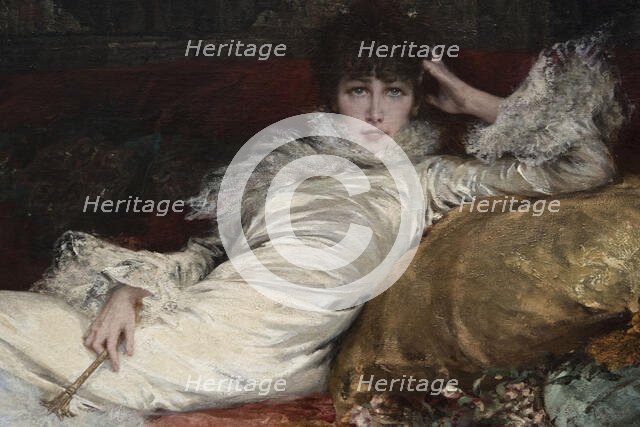 Portrait de Sarah Bernhardt, 1876. Creator: Georges Jules Victor Clairin.