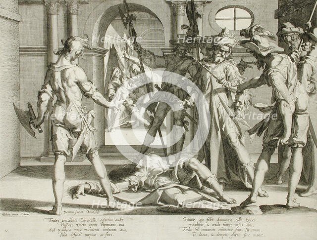 Beheading of the Roman Judge Papinian, 1607. Creator: Willem van Swanenburg.