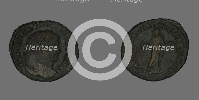 Follis (Coin) Portraying Emperor Diocletian, 298-299. Creator: Unknown.