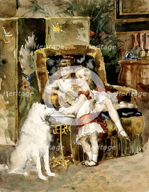 Grand Duke Michael Alexandrovich of Russia (1878-1918) and Grand Duchess...(1875-1960). Creator: Edelfelt, Albert Gustaf Aristides (1854-1905).