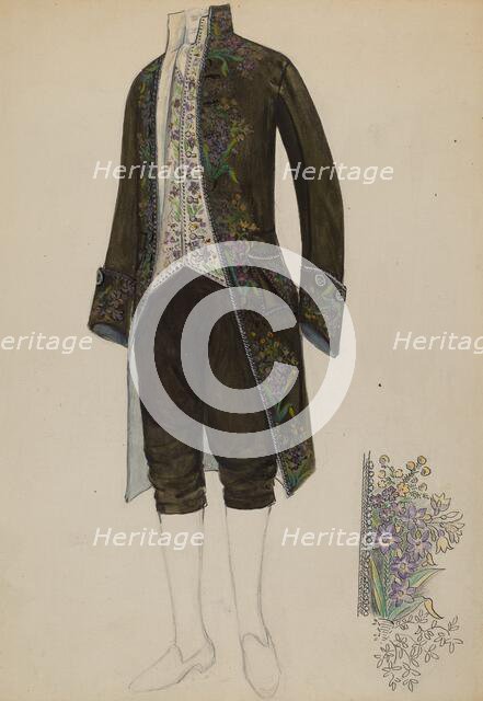 Man's Court Suit, c. 1936. Creator: Jessie M. Benge.