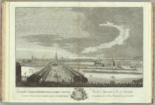 Nevsky Prospekt with the Admirality view (Book to the 50th anniversary of the founding of St. Petersburg), 1753. Artist: Kachalov, Grigory Anikeevich (1711-1759)