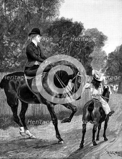 "Her Protector", by R. C. Woodville, 1890.  Creator: P Naumann.