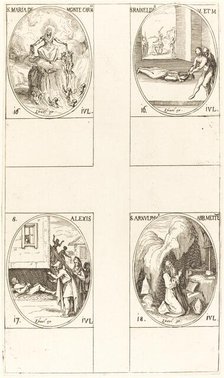 St. Mary of Mont Carmel; St. Raineldis; St. Alexis; St. Arnold of Metz. Creator: Jacques Callot.