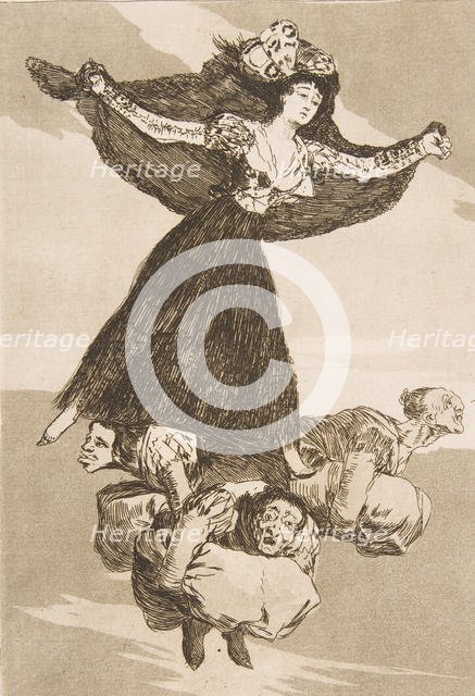 Plate 61 from 'Los Caprichos': They have flown (Volaverunt.), 1799. Creator: Francisco Goya.