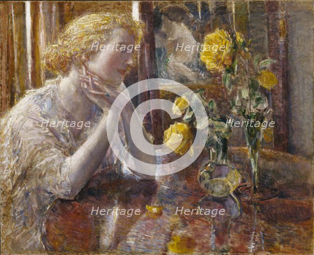 Maréchal Niel Roses, 1919. Creator: Frederick Childe Hassam.