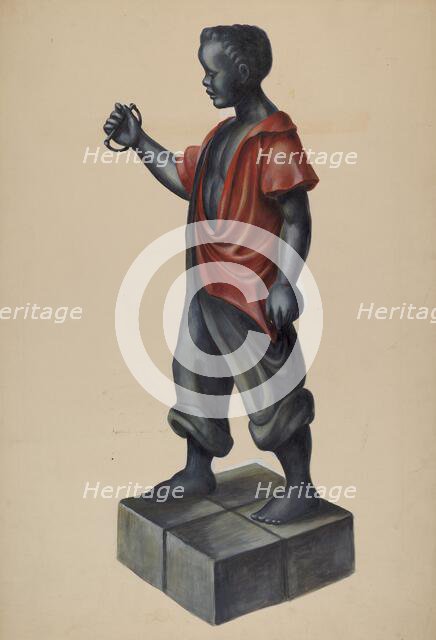 Hitching Post, c. 1937. Creator: Walter Hochstrasser.