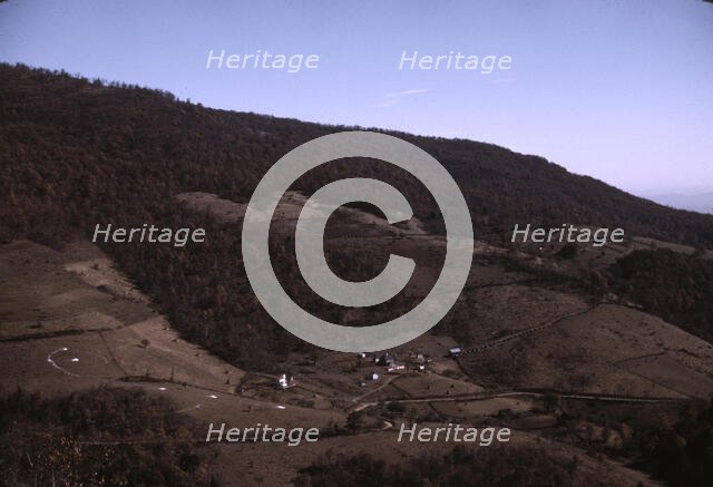 Mountain farms along the Skyline Drive, Va., ca. 1940. Creator: Jack Delano.