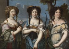 Triple portrait de femmes, anciennement dit "Les Nièces de Mazarin". Creator: Ecole Francaise.