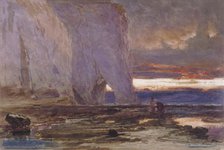 'Beach and Cliffs', 19th century.    Artist: Edwin Ellis