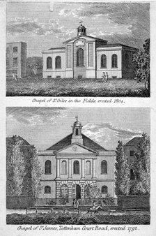 Chapels in Holborn, London, 1804.      Artist: Anon