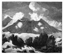 The crater of the volcano Hekla, Iceland, c1890. Artist: Unknown
