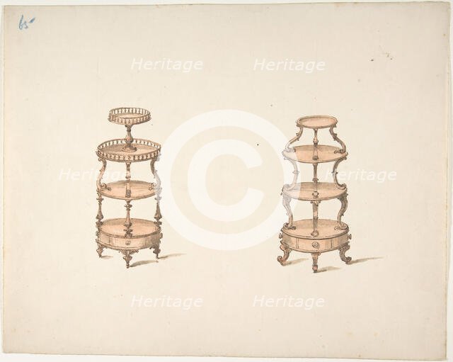 Two Whatnots, early 19th century. Creator: Anon.