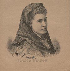 Portrait of the Opera singer Bianca Bianchi (1855-1947), 1879. Creator: Schubert, August (1844-1903).